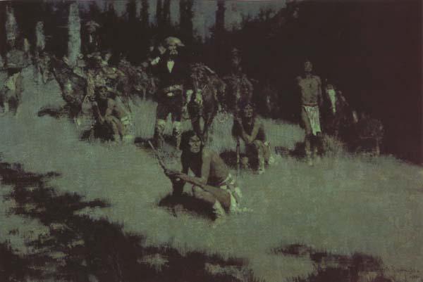 Frederic Remington Apache Scouts Listening (mk43) Germany oil painting art